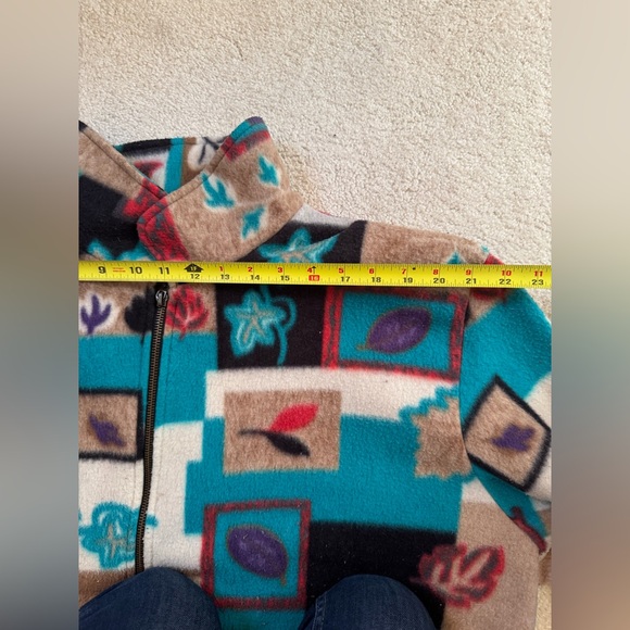 Cabin Creek | Vintage 90's Autumn Leaf Novelty Zip Up Jacket | SIze 2X - Picture 6 of 9